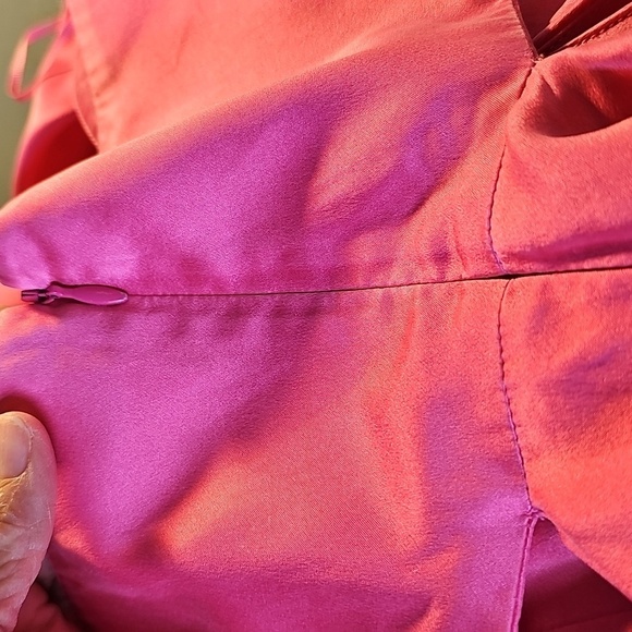 Nicholas Elegant Silk Pink Halter Dress. Maxi Sexy - Picture 6 of 11